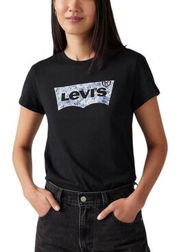 T-Shirt von Levi's The Perfect Tee Ophelia Floral Schwarz für Damen