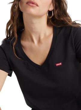 Levi's Perfect V Neck T-Shirt in Schwarz für Damen