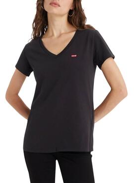 Levi's Perfect V Neck T-Shirt in Schwarz für Damen