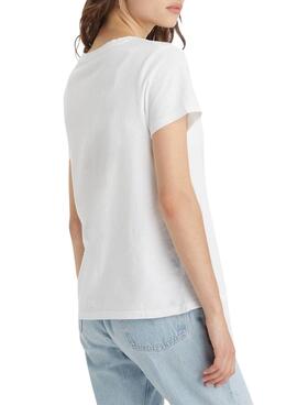 Levi's Perfect V Neck T-Shirt in Weiß für Damen