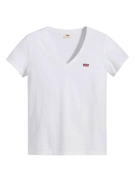 Levi's Perfect V Neck T-Shirt in Weiß für Damen