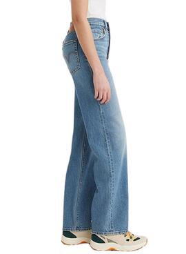 Levi's Ribcage Full Length Hose in Blau für Damen