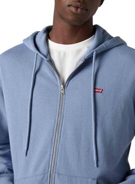 Levis Zip Up Kapuzenpullover für Herren in Blau.