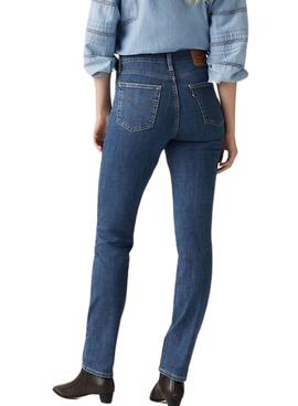 Jeans Levi's 724 High-Rise Straight in Blau für Damen