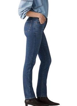 Jeans Levi's 724 High-Rise Straight in Blau für Damen