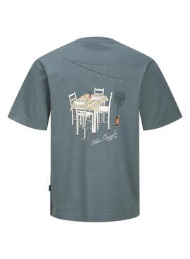 T-Shirt Jack and Jones Islington grau für Herren