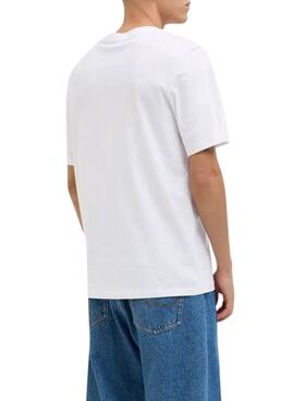 T-Shirt Jack and Jones Palm weiß für Herren