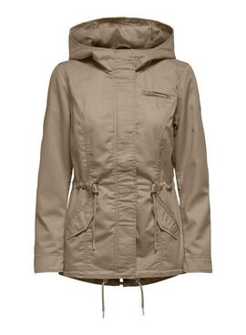 Parka Only Lorca braun für Damen