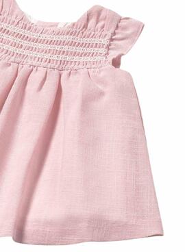 Kleid Mayoral in rosa Bienenstockmuster für Babys