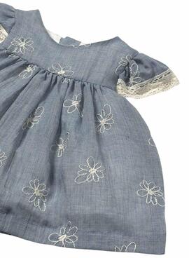 Kleid Mayoral mit bestickter Babyblauen Unterhose