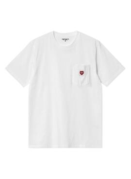 T-Shirt Carhartt Pocket Heart weiß für Herren