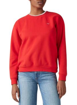 Levis Everyday roter Kapuzenpullover für Damen