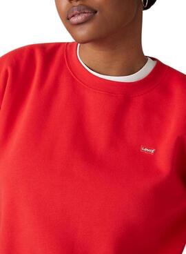 Levis Everyday roter Kapuzenpullover für Damen