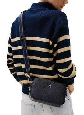 Handtasche Tommy Hilfiger Distinct Marineblau für Damen.