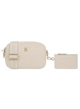 Handtasche Tommy Hilfiger Distinct beige für Damen.