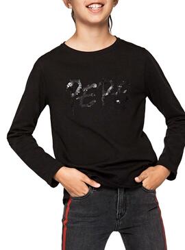 T-Shirt Pepe Jeans Marice Schwarz Mädchen