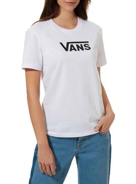 T-Shirt Vans Flying Weiß Damen