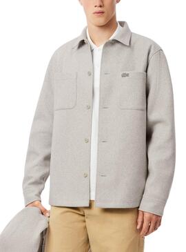  Hemdjacke Lacoste Flanellhemd in Grau für Männer