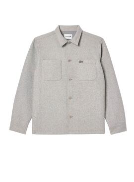  Hemdjacke Lacoste Flanellhemd in Grau für Männer