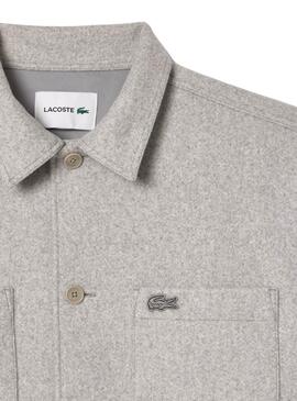  Hemdjacke Lacoste Flanellhemd in Grau für Männer