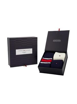 Pack 3 Socken Paare  Tommy Hilfiger Geschenkbox Klassik Multicolor für Männer