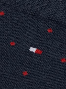 Pack 2 Socken mit blauen Punkten von Tommy Hilfiger für Männer.