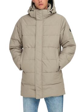 Jacke Gepolsterte  Only and Sons Carl in Beige für Herren.