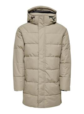 Jacke Gepolsterte  Only and Sons Carl in Beige für Herren.