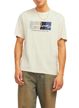 T-Shirt Jack and Jones Portland beige für Männer