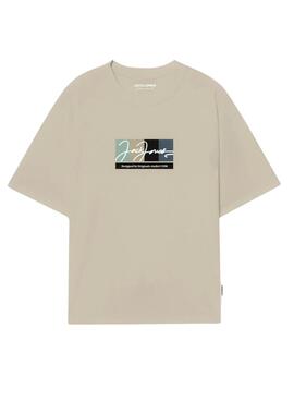 T-Shirt Jack and Jones Portland beige für Männer