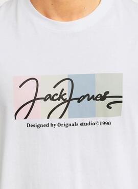 T-Shirt Jack and Jones Portland weiß für Männer