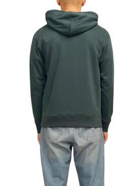 Sweatshirt Jack and Jones Portland in Grün mit Kapuze für Männer