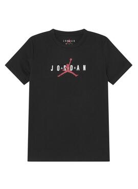 T-Shirt Jordan Jumpman Schwarz für Mädchen und Jungen.