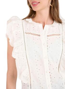  Bluse Naf Naf Ris  Weiße  für Frauen