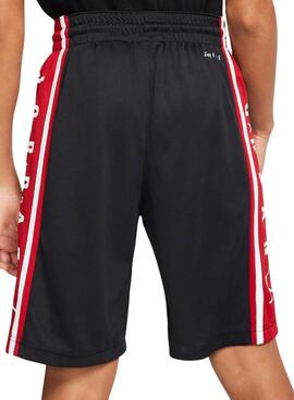 Bermuda Jordan Air schwarz und rot für Kinder.