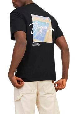 T-Shirt Jack and Jones Raruba schwarz für Männer.