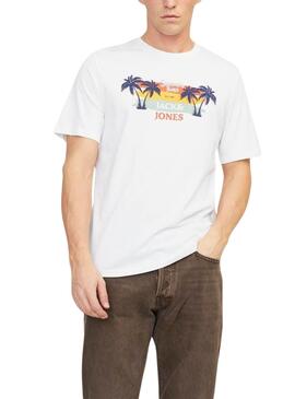 T-Shirt Jack and Jones Summer in Weiß für Männer.