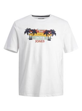 T-Shirt Jack and Jones Summer in Weiß für Männer.