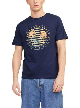 T-Shirt Jack and Jones Summer in Blau für Männer.