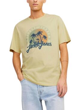 T-Shirt Jack and Jones Summer gelb für Herren