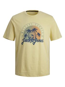 T-Shirt Jack and Jones Summer gelb für Herren