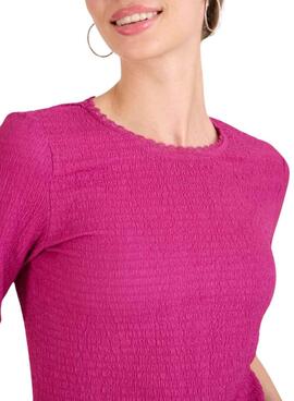 T-Shirt Naf Naf Rosa Pflaume für Frauen