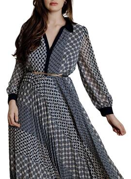 Kleid Naf Naf Geo blau für Frauen