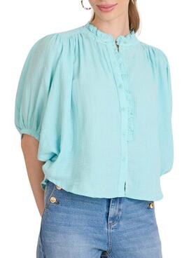 Bluse Naf Naf Barbula in Grün für Damen