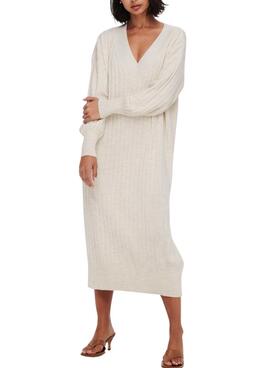 Midi-Kleid Only New Tessa in Beige für Damen