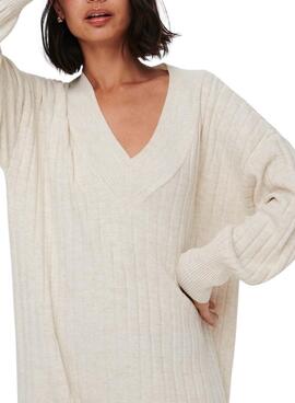 Midi-Kleid Only New Tessa in Beige für Damen