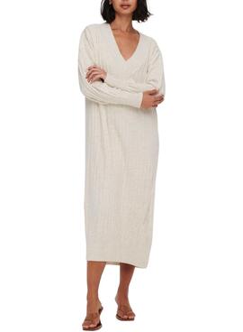Midi-Kleid Only New Tessa in Beige für Damen