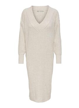 Midi-Kleid Only New Tessa in Beige für Damen