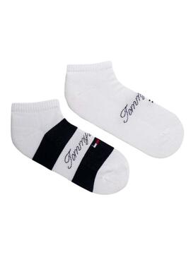 Pack mit 2 Tommy Jeans TH UNI Socken in Weiß für Männer und Frauen