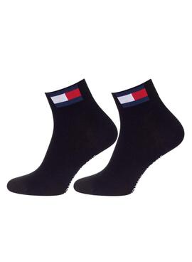Pack mit 2 schwarzen Tommy Jeans TH UNI Socken für Männer und Frauen